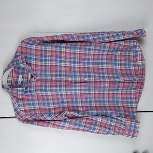 Peter Millar Blue and Red Casual Button Down Shirt